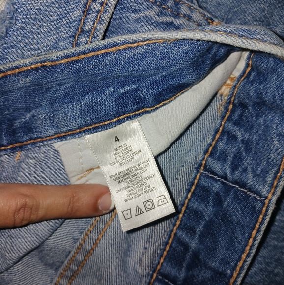 Aeropostale Women 90's baggy medium blue destroyed jeans - Picture 15 of 15